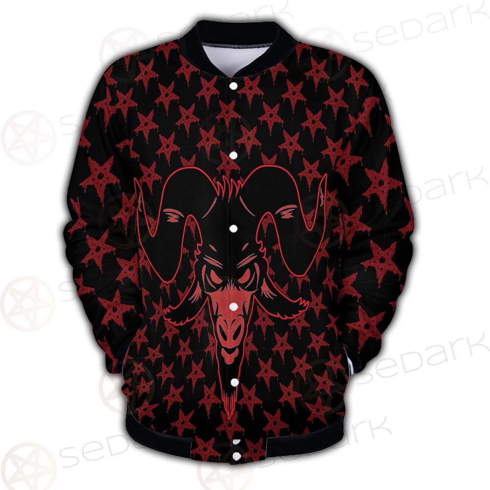 Baphomet Goat Headed Demon SED-0359 Button Jacket