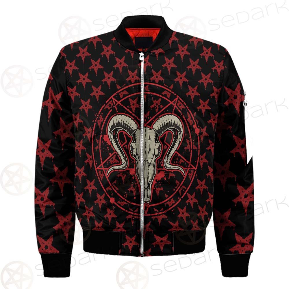 Monochrome Emblems With Goat Skull SED-0360 Jacket