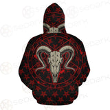 Monochrome Emblems With Goat Skull SED-0360 Hoodie & Zip Hoodie