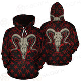 Monochrome Emblems With Goat Skull SED-0360 Hoodie & Zip Hoodie