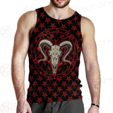 Monochrome Emblems With Goat Skull SED-0360 Men Tank-tops
