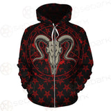 Monochrome Emblems With Goat Skull SED-0360 Hoodie & Zip Hoodie