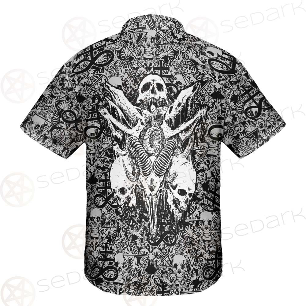 Satan Skull 666 SED-0366 Hawaiian Shirt & Beach Short