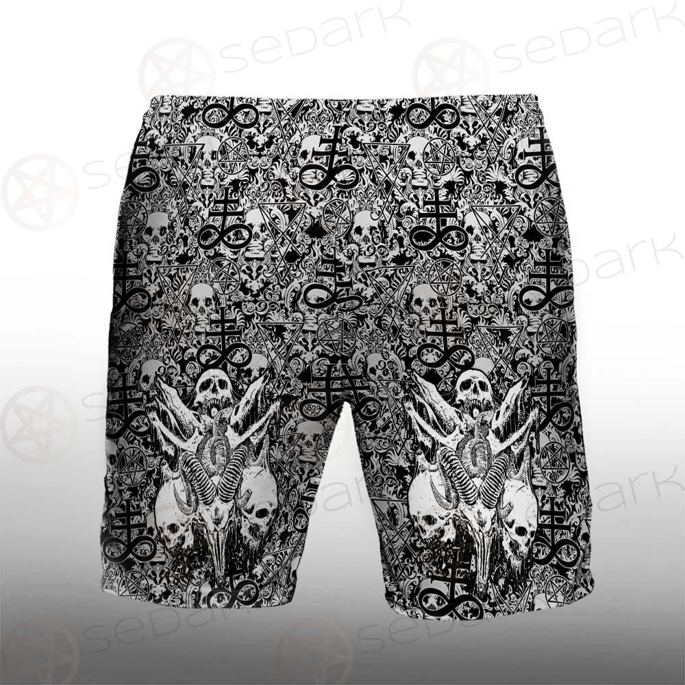 Satan Skull 666 SED-0366 Hawaiian Shirt & Beach Short