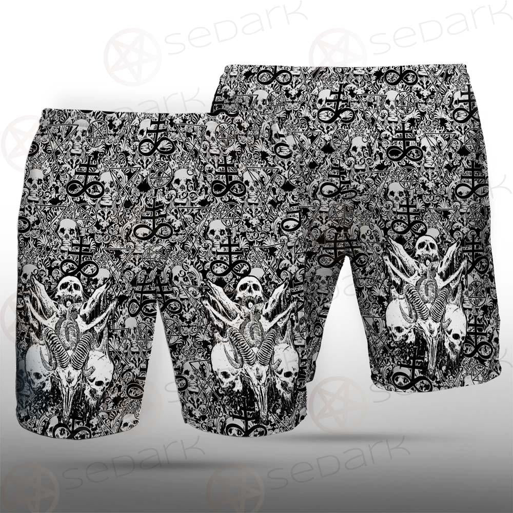 Satan Skull 666 SED-0366 Hawaiian Shirt & Beach Short