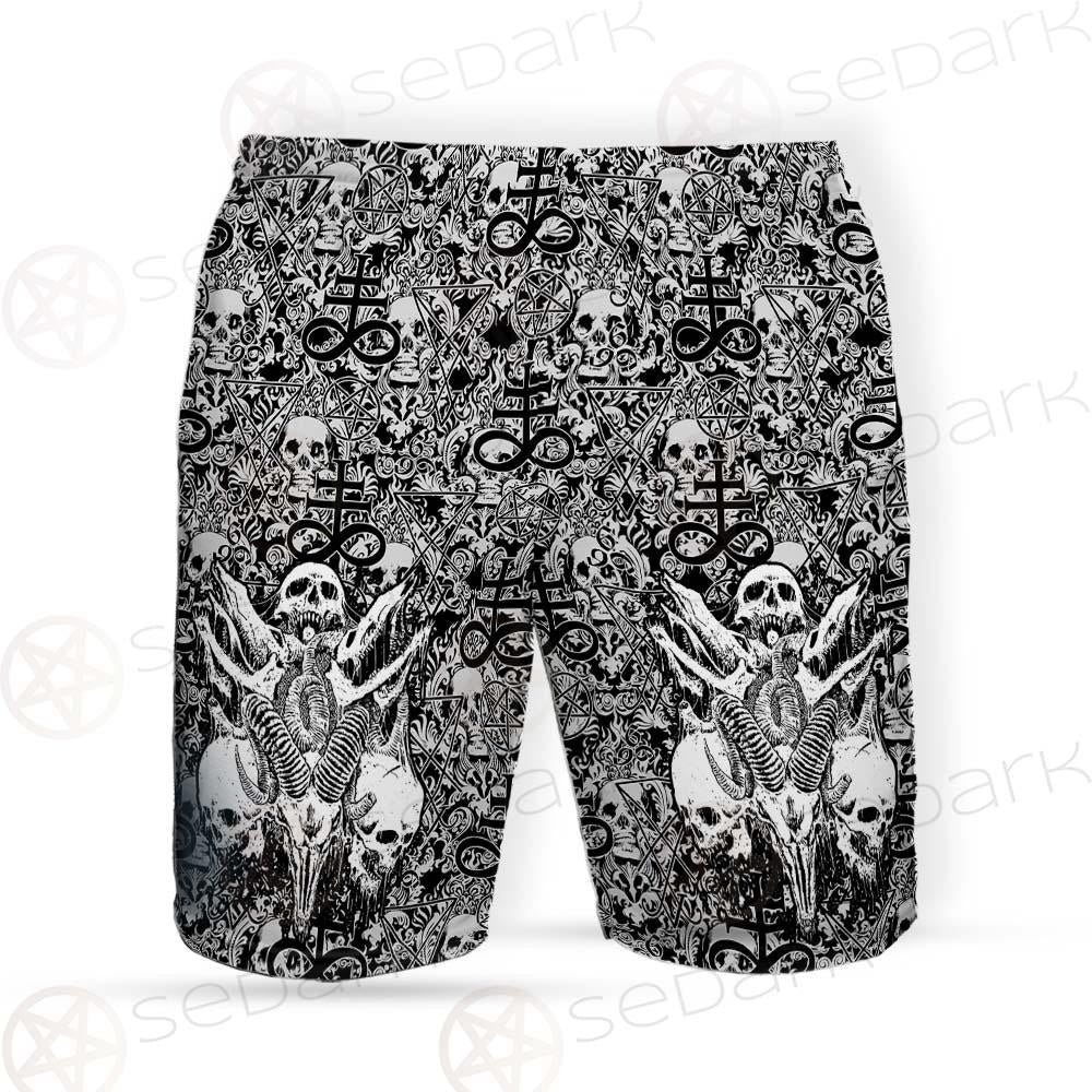Satan Skull 666 SED-0366 Hawaiian Shirt & Beach Short