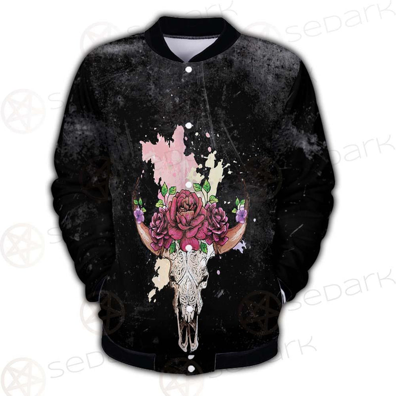 Satan Head Flowers SED-0374 Button Jacket