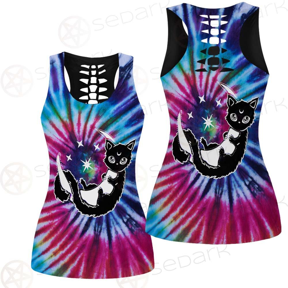Gothic Cat Background Spill Color SED-0377 Women Tank Top
