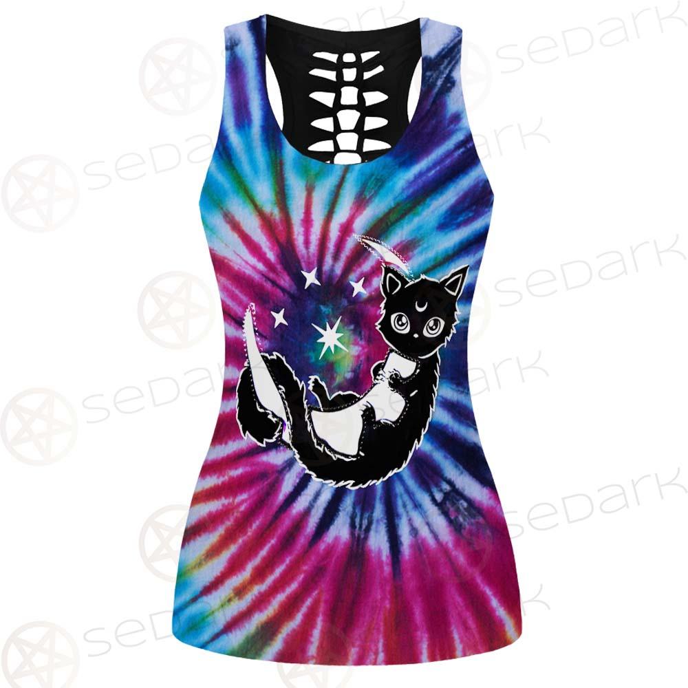 Gothic Cat Background Spill Color SED-0377 Women Tank Top