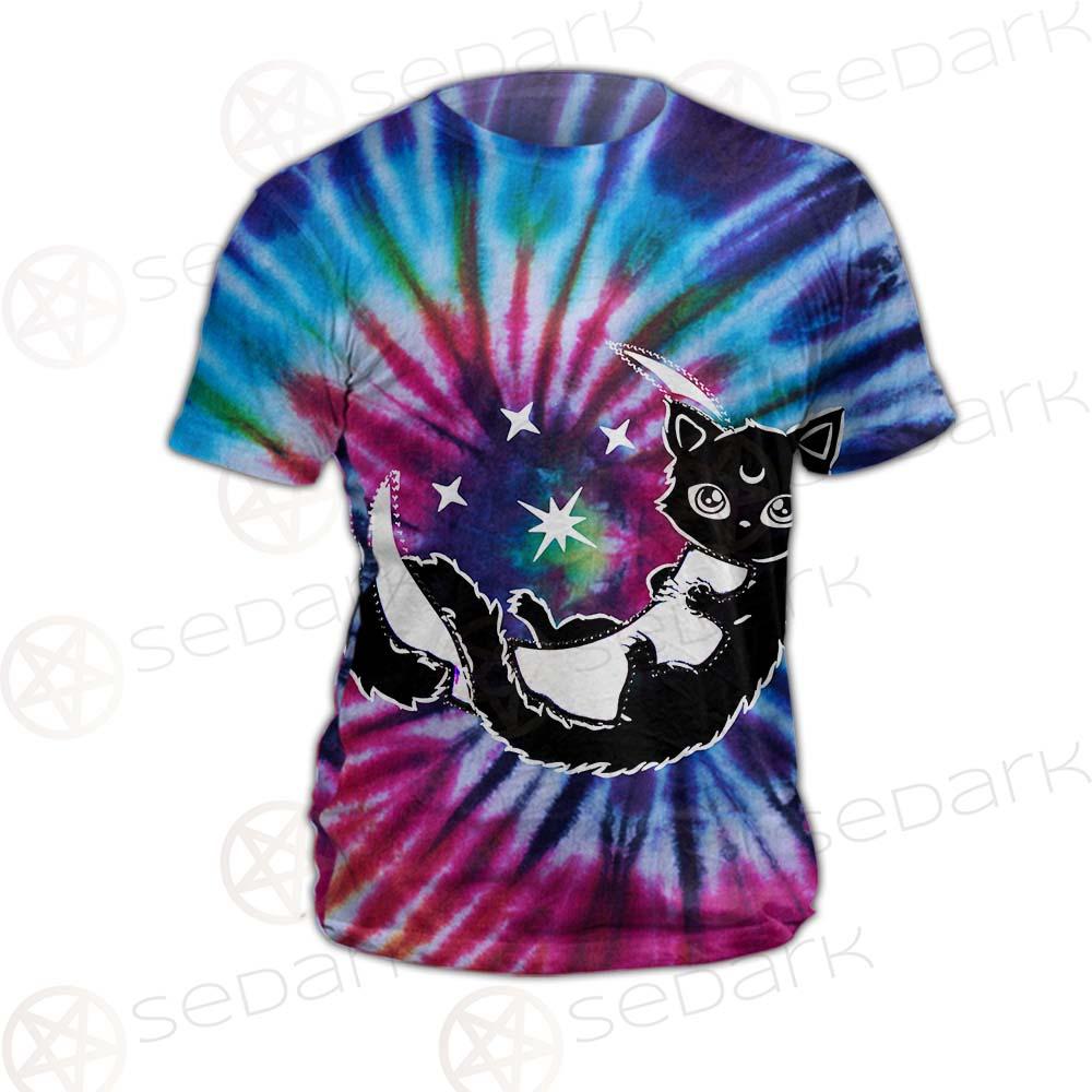 Gothic Cat Background Spill Color SED-0377 Unisex T-shirt