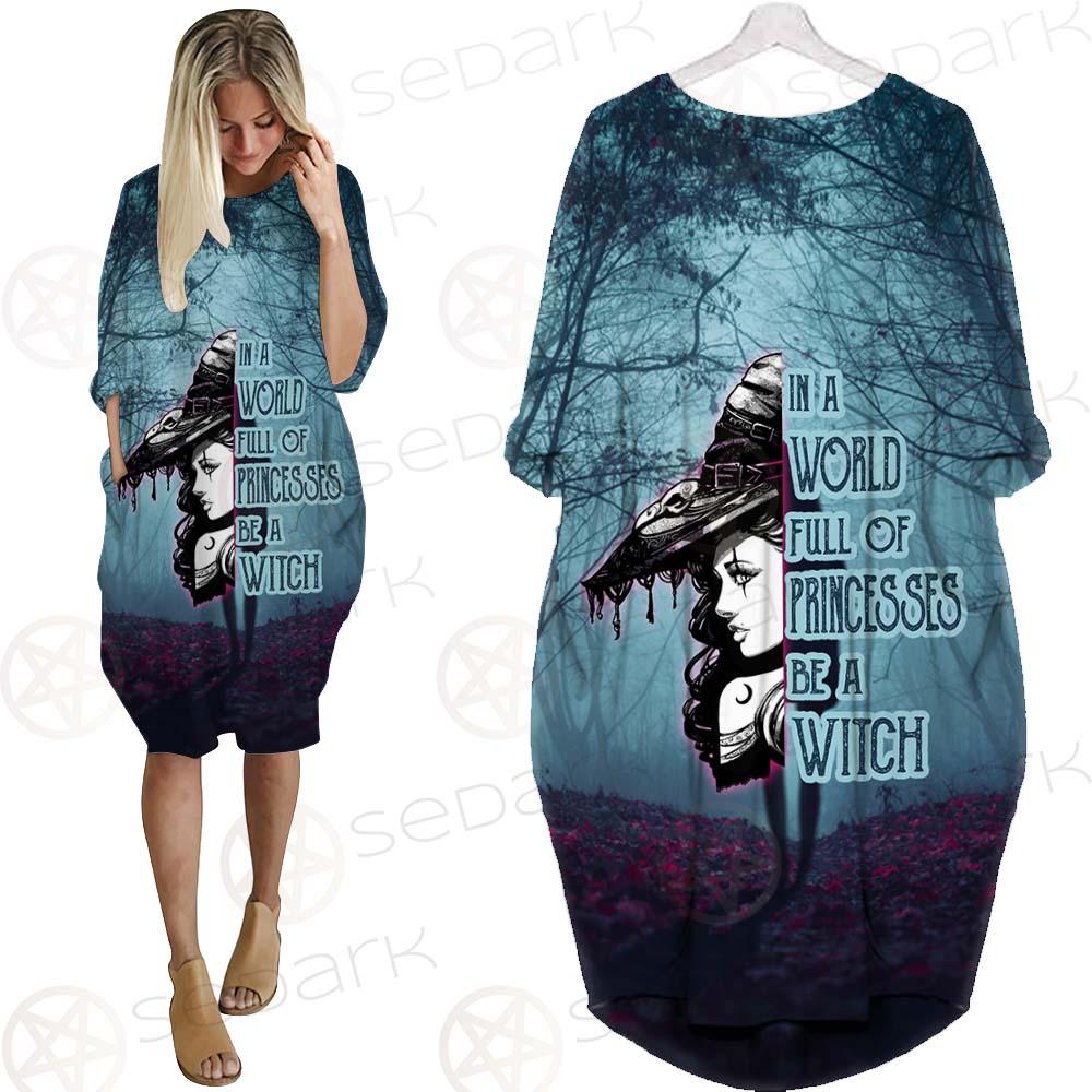 Gothic Dark Forest Be A Witch SED-0405 Batwing Pocket Dress