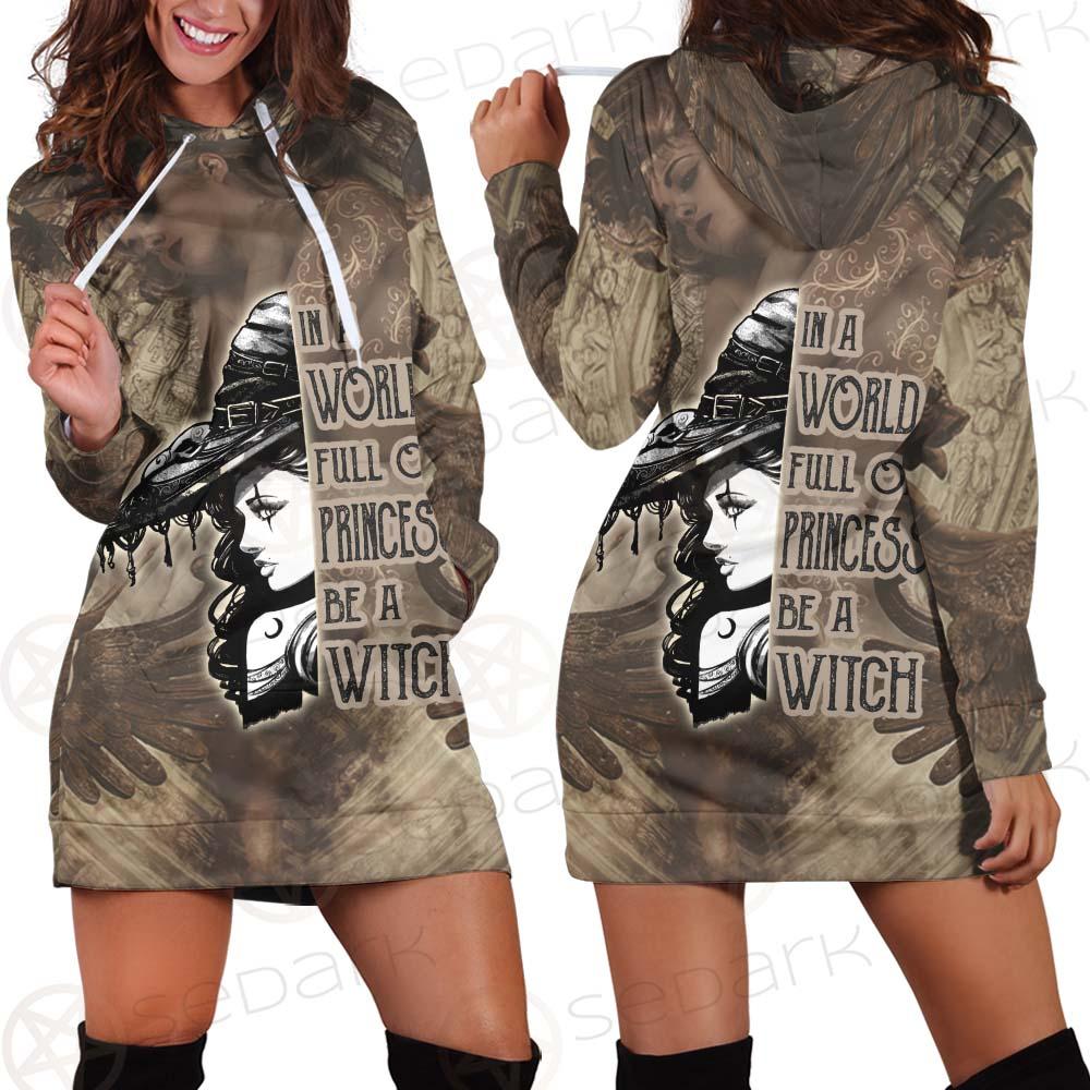 Gothic Yellow Be A Witch SED-0407 Hoodie Dress