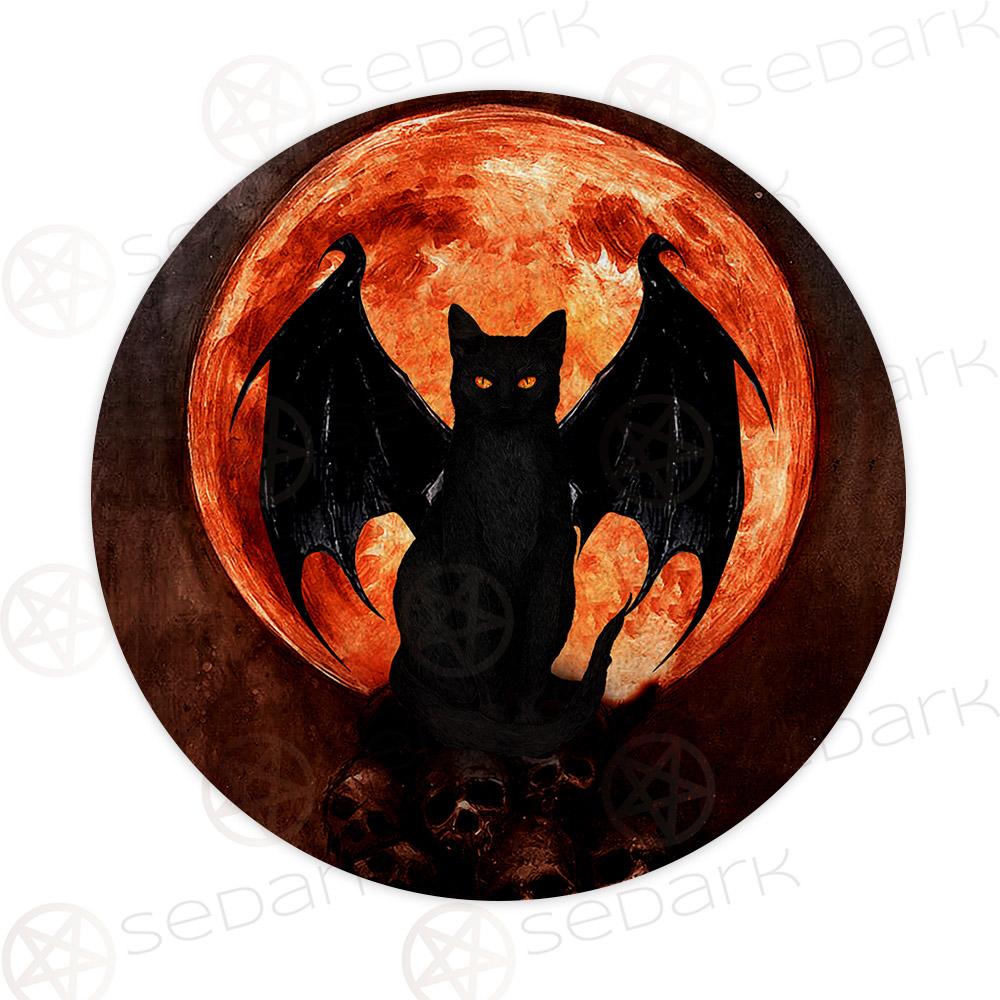 Satanic Moon Cat SED-0442 Round Carpet
