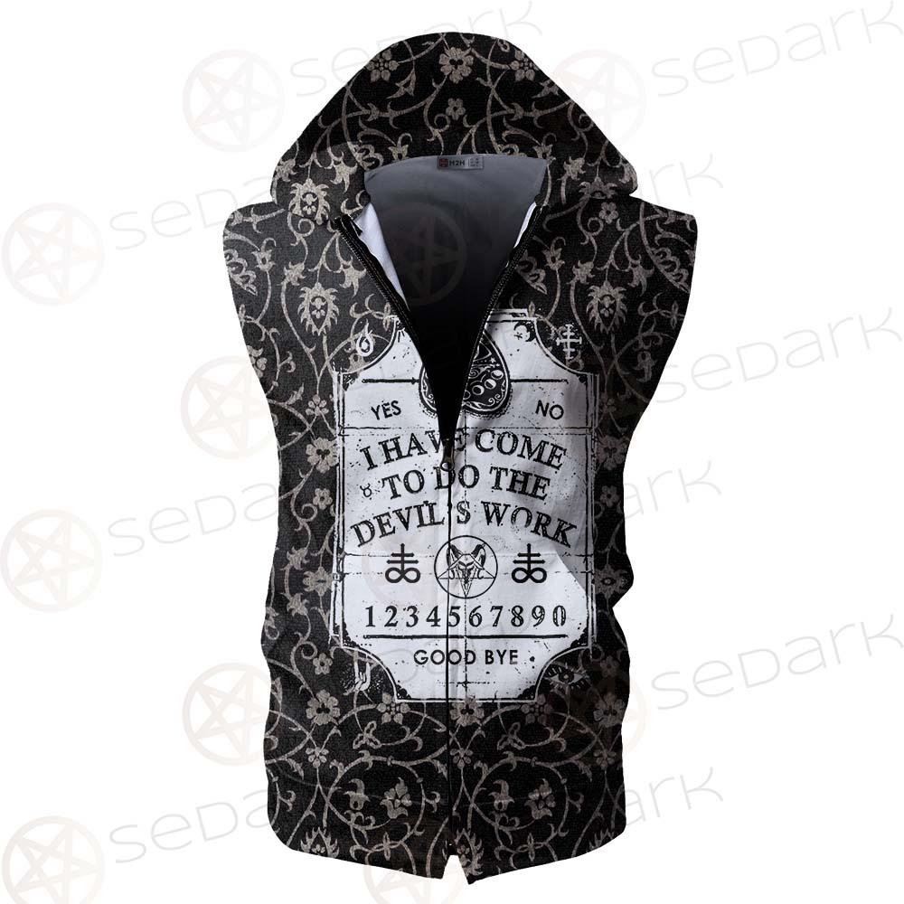 Devil'S Work SED-0448 Zip Sleeveless Hoodie