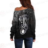 Pentagram Skull Forest SED-0449 Off Shoulder Sweaters