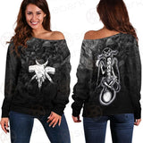 Pentagram Skull Forest SED-0449 Off Shoulder Sweaters
