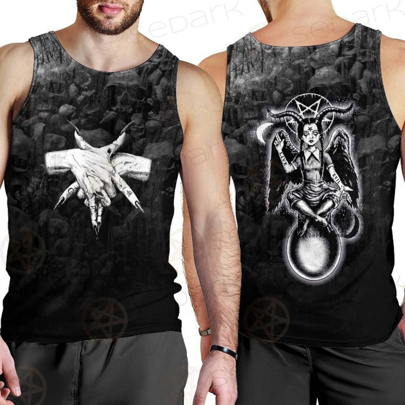 Pentagram Skull Forest SED-0449 Men Tank-tops