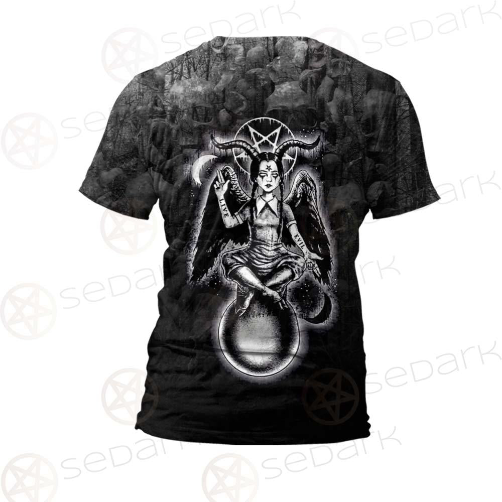 Pentagram Skull Forest SED-0449 Unisex T-shirt