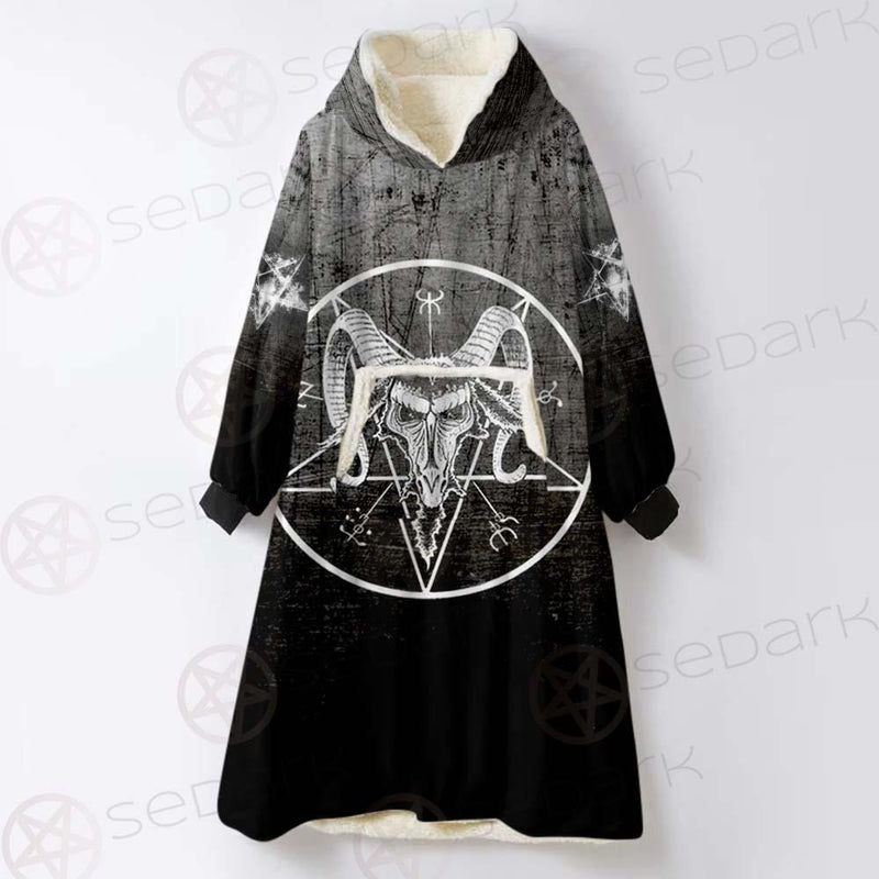 Pentagram Head SED-0450 Oversized Sherpa Blanket Hoodie