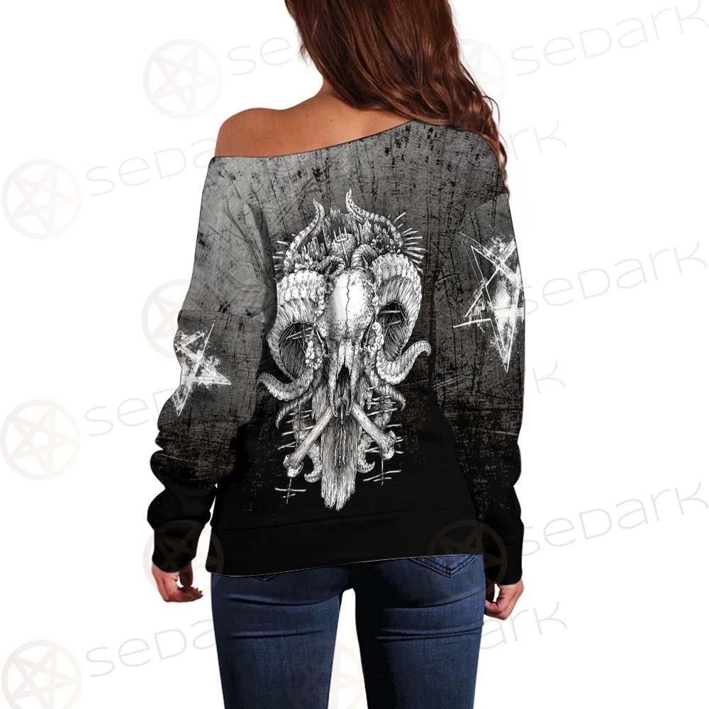 Pentagram Head SED-0450 Off Shoulder Sweaters