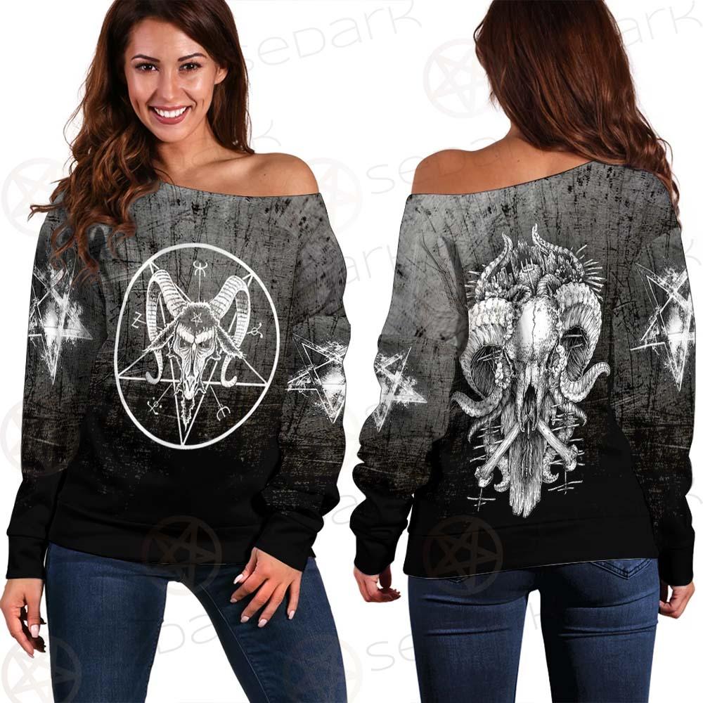 Pentagram Head SED-0450 Off Shoulder Sweaters