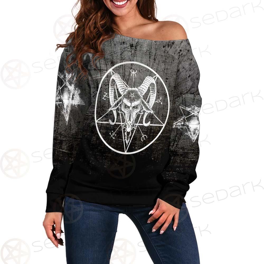Pentagram Head SED-0450 Off Shoulder Sweaters