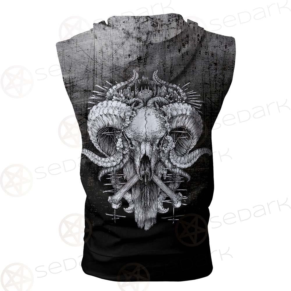 Pentagram Head SED-0450 Zip Sleeveless Hoodie