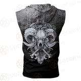 Pentagram Head SED-0450 Zip Sleeveless Hoodie