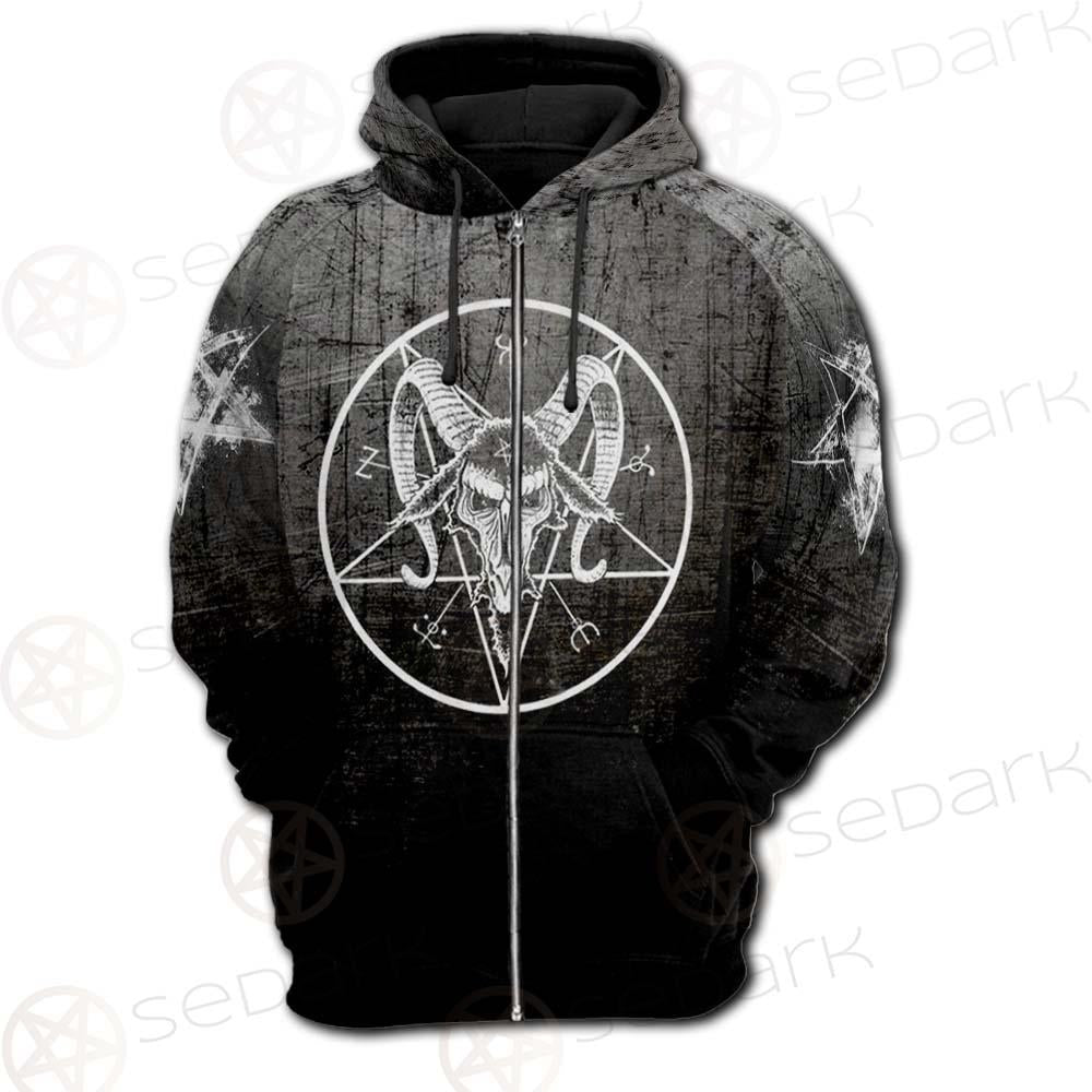 Pentagram Head SED-0450 Hoodie & Zip Hoodie Raglan