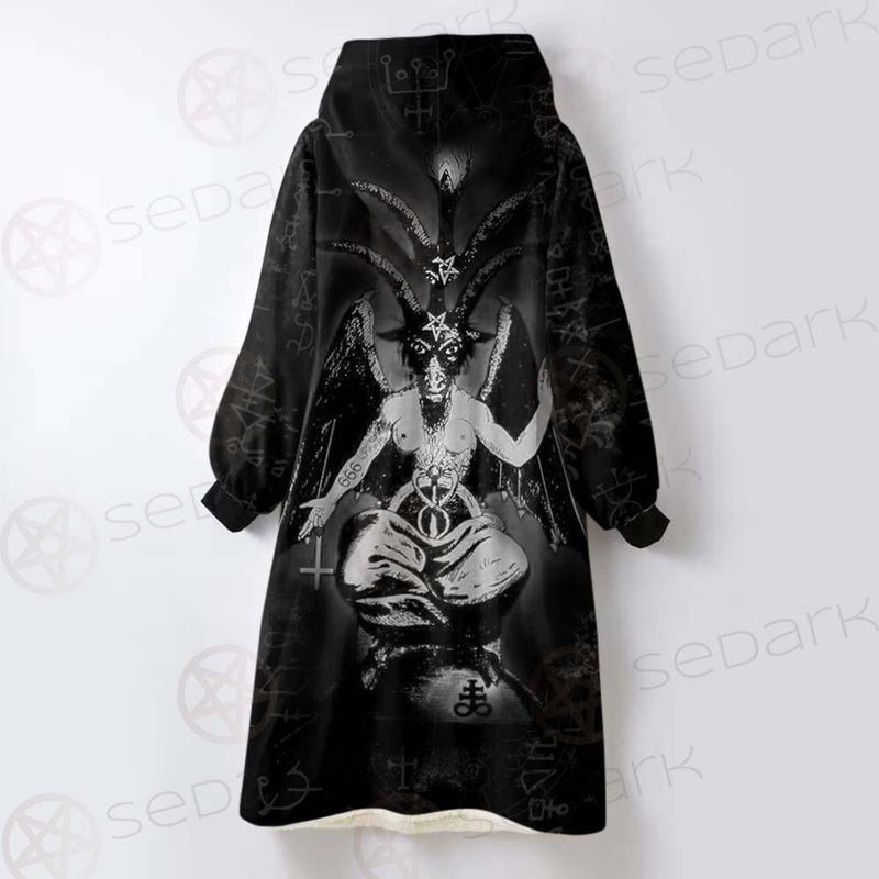 Hail Satan SED-0452 Oversized Sherpa Blanket Hoodie