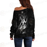 Hail Satan SED-0452 Off Shoulder Sweaters
