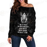 Hail Satan SED-0452 Off Shoulder Sweaters