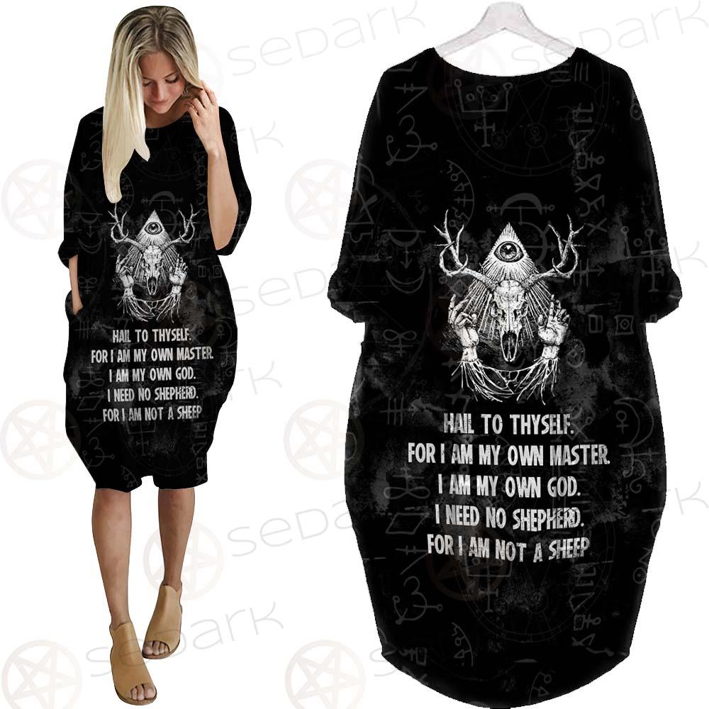 Hail Satan SED-0452 Batwing Pocket Dress