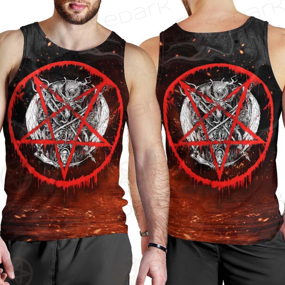 Red Baphomet SED-0453 Men Tank-tops