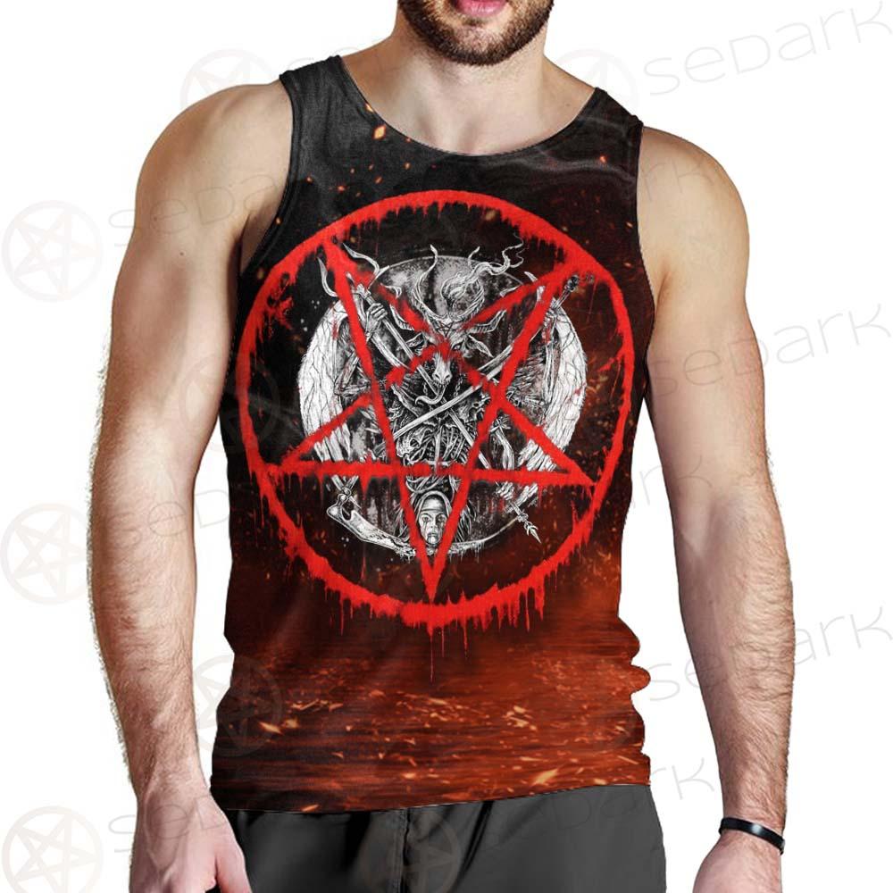 Red Baphomet SED-0453 Men Tank-tops