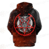 Red Baphomet SED-0453 Hoodie & Zip Hoodie Raglan