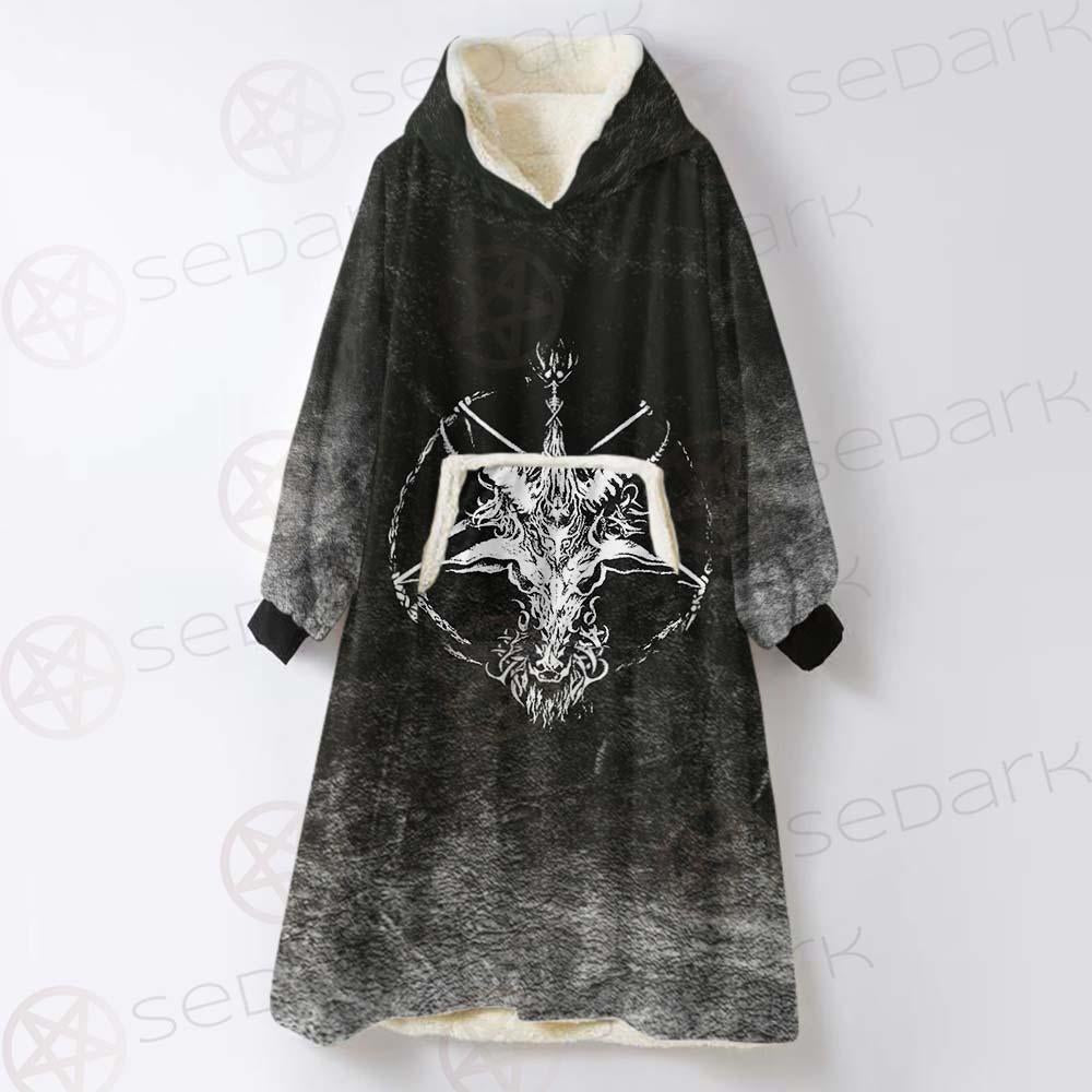 Satan 666 Skulls SED-0455 Oversized Sherpa Blanket Hoodie