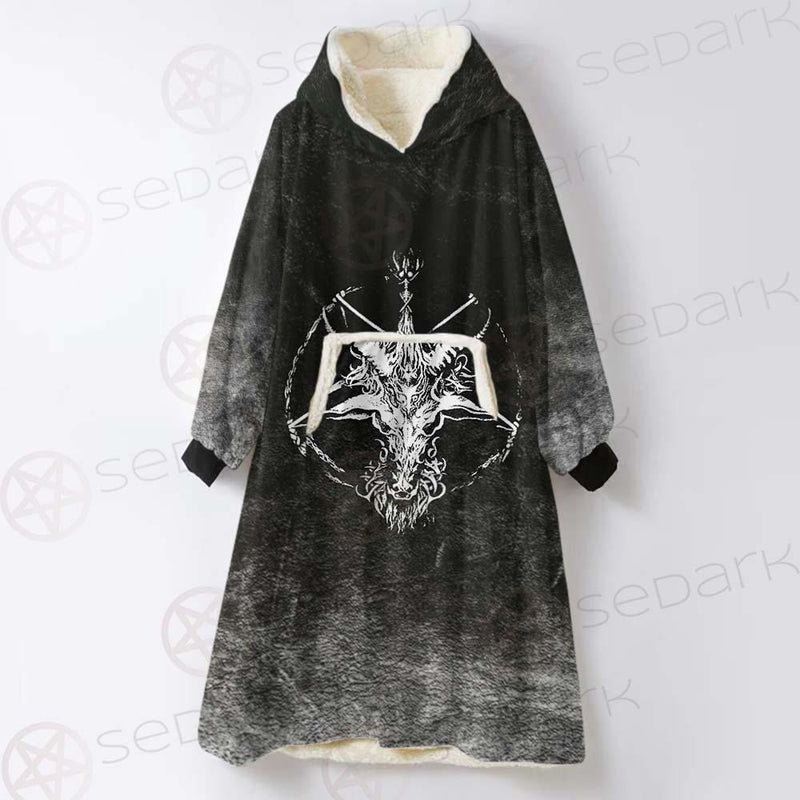 Satan 666 Skulls SED-0455 Oversized Sherpa Blanket Hoodie