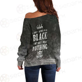 Satan 666 Skulls SED-0455 Off Shoulder Sweaters