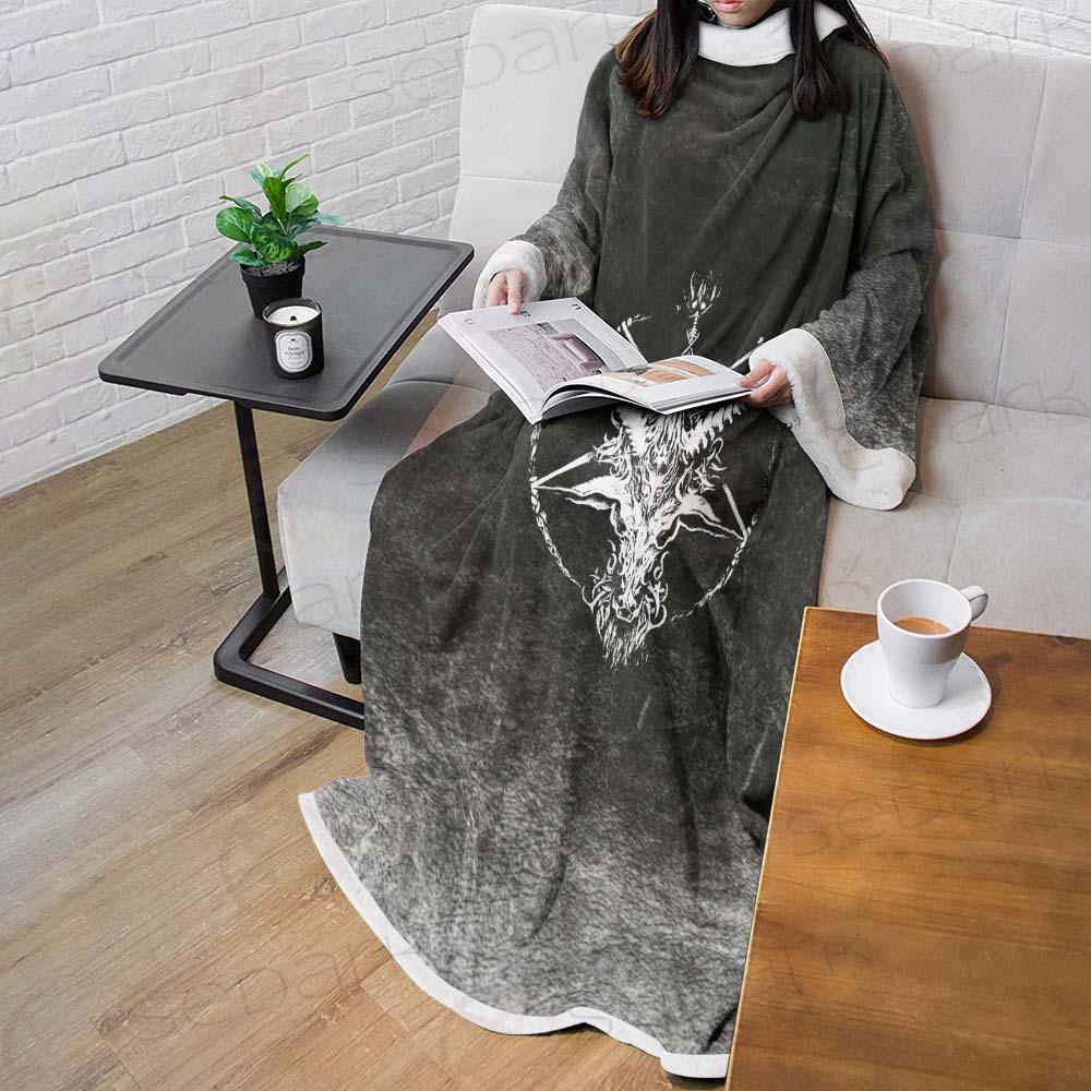Satan 666 Skulls SED-0455 Sleeved Blanket