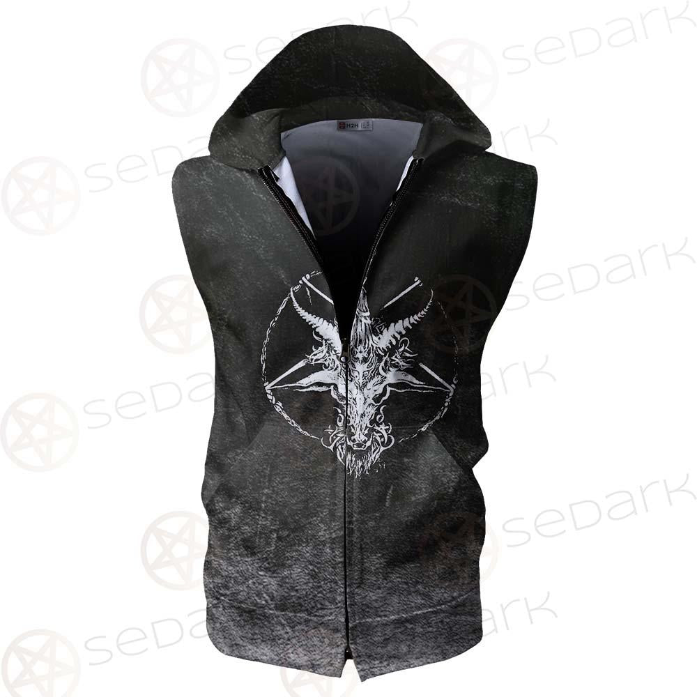 Satan 666 Skulls SED-0455 Zip Sleeveless Hoodie