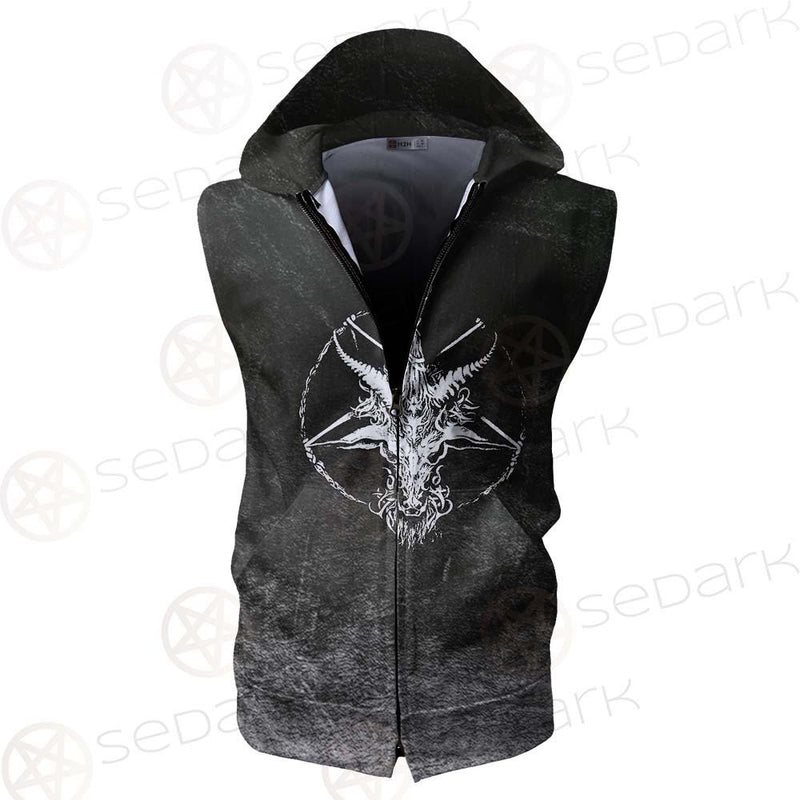 Satan 666 Skulls SED-0455 Zip Sleeveless Hoodie