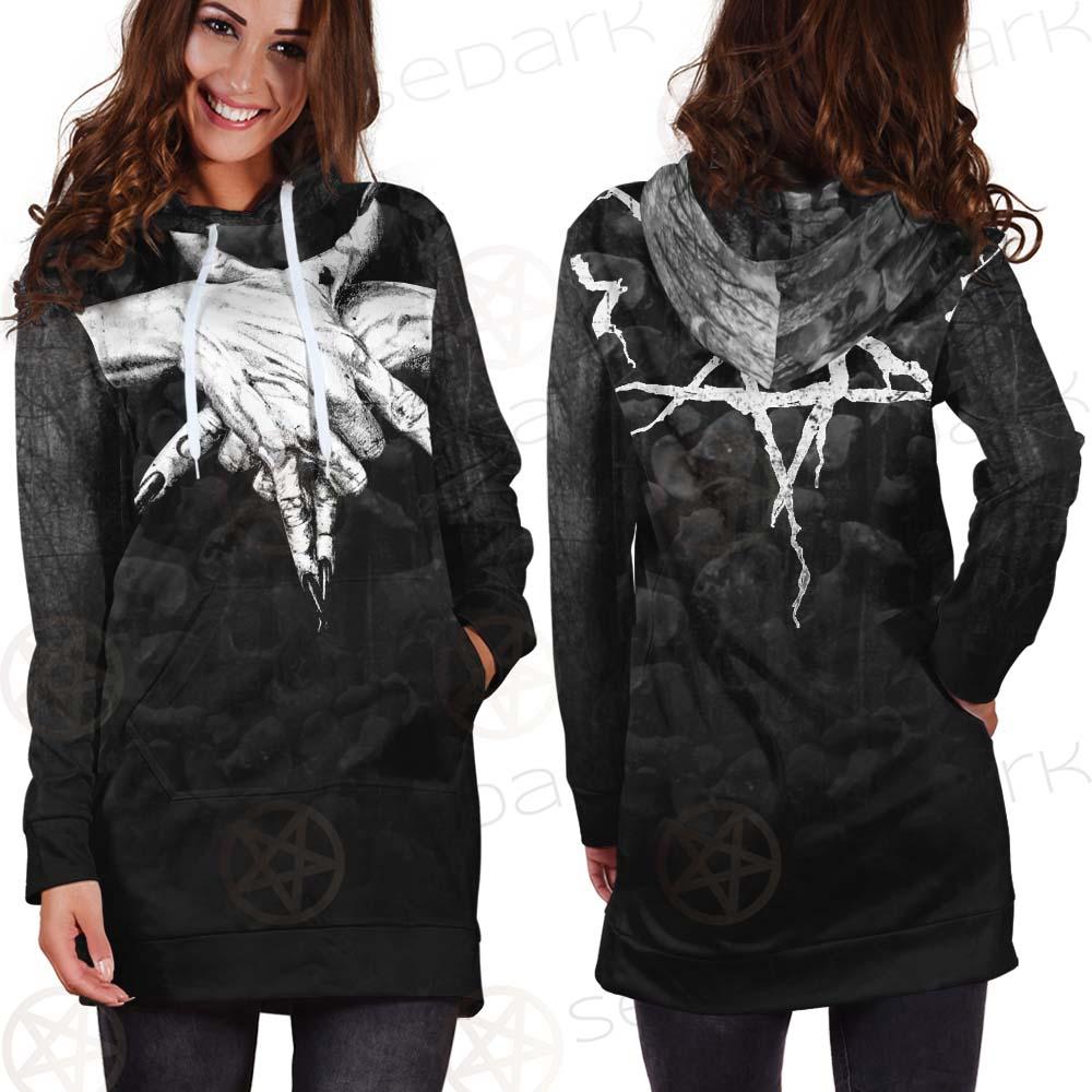 Satan 666 Black SED-0456 Hoodie Dress
