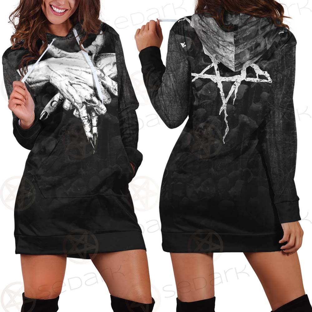 Satan 666 Black SED-0456 Hoodie Dress