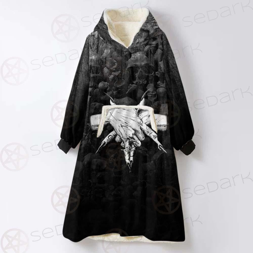 Satan 666 Black SED-0456 Oversized Sherpa Blanket Hoodie