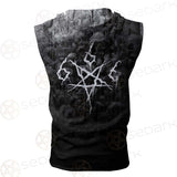 Satan 666 Black SED-0456 Zip Sleeveless Hoodie