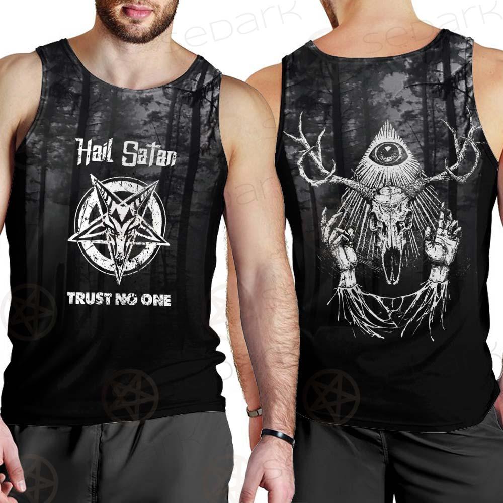 Hail Satan Trust No One SED-0457 Men Tank-tops