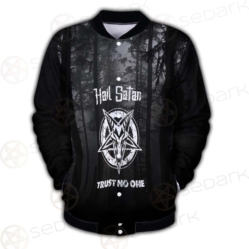 Hail Satan Trust No One SED-0457 Button Jacket