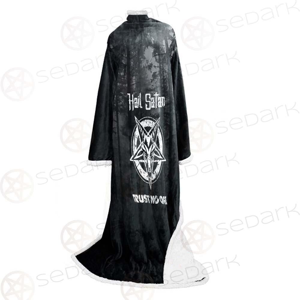 Hail Satan Trust No One SED-0457 Sleeved Blanket