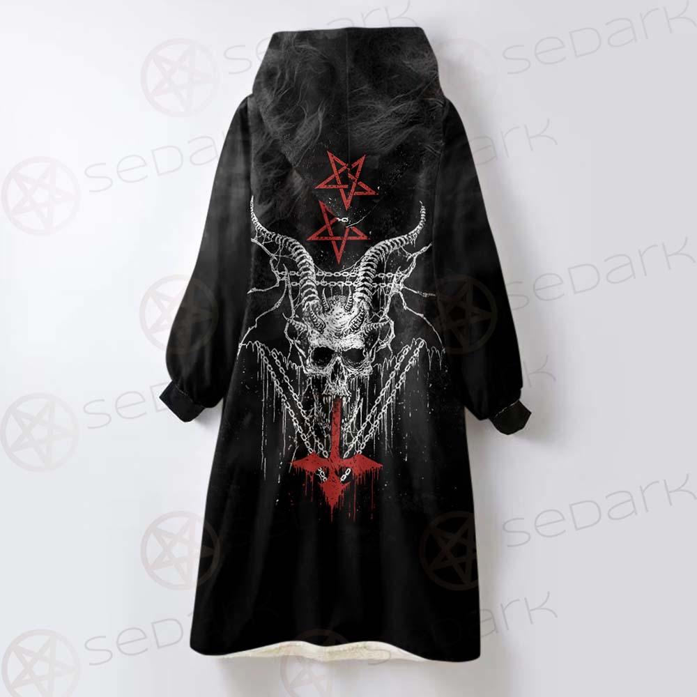Satan Loves Me SED-0462 Oversized Sherpa Blanket Hoodie